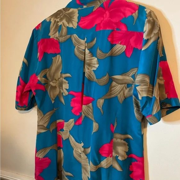 Vintage Paul Stanley 80s Women’s Size 14 Silk Top Floral Retro 90s Butter Mom - Picture 9 of 13